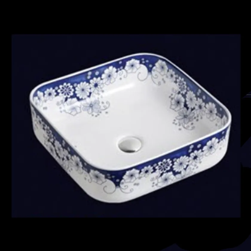 Hot Sale Sanitary Ware Bathroom Golden Ceramic Wash Basin Collapsible Made In China