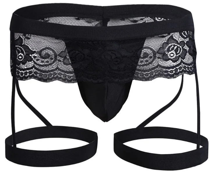 

Extreme Sexy Gay G-string Thong Black Lace Sexy T-back Underwear, Black,red