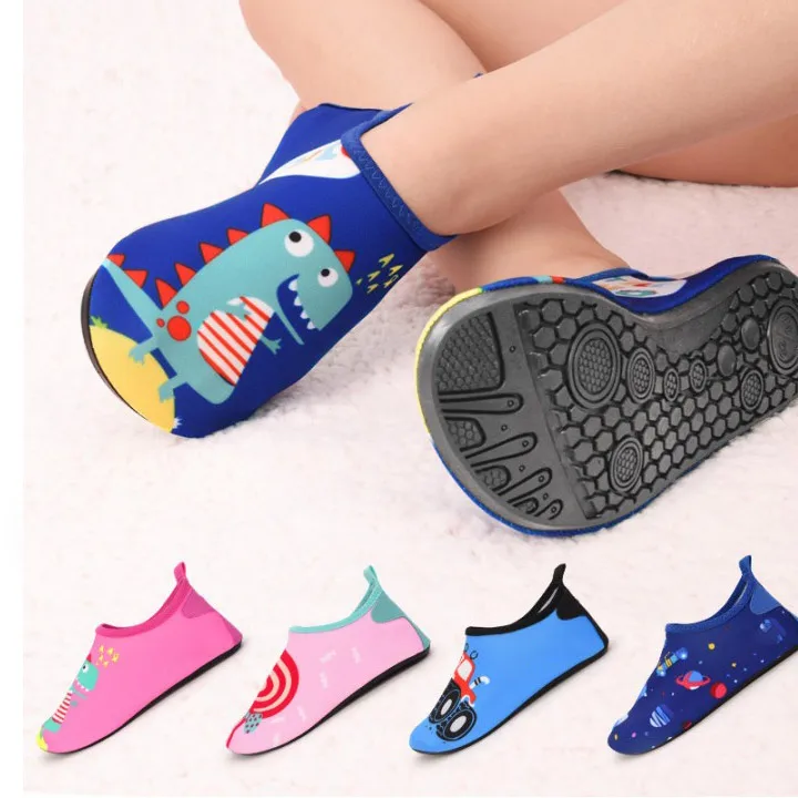 

Quick Dry Non-Slip Children Water Skin Barefoot Shoes Beach Socks Breathable Barefoot Toddler Kids Baby Swim Pool Water Shoes, As picture