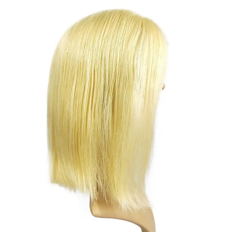 

Brazilian Human hair 8 inch 613 blonde bob wig,virgin cuticle aligned hair HD lace wig,full lace bob human hair wig