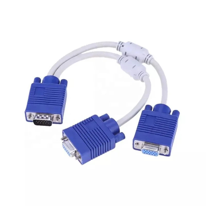 

Computer cables 30cm VGA 15pin monitor splitter y cable 1 male to Dual 2 female vga splitter cable other audio video equipments