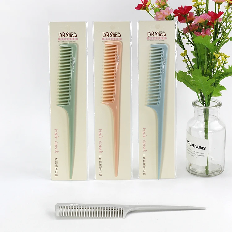 

Portable Plastic Comb Long Hair Cute Small Tooth Comb Practical Rat Tail Comb, Mixed