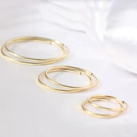 

High quality thin gold hoop fashion 14K gold plated hoop earrings