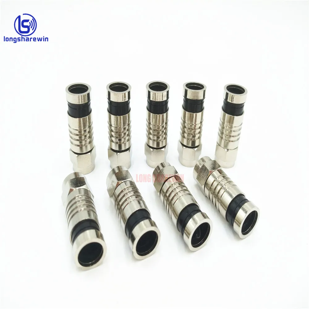 Cheap Price Nickel Plated Compression F Connector Rg6 Rg59 Rg11 Coaxial