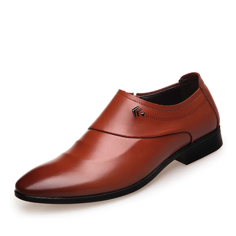 

Wholesale Fall New Business Casual British Formal Wear Pointed Toe Trendy All-match Leather Mens Shoes