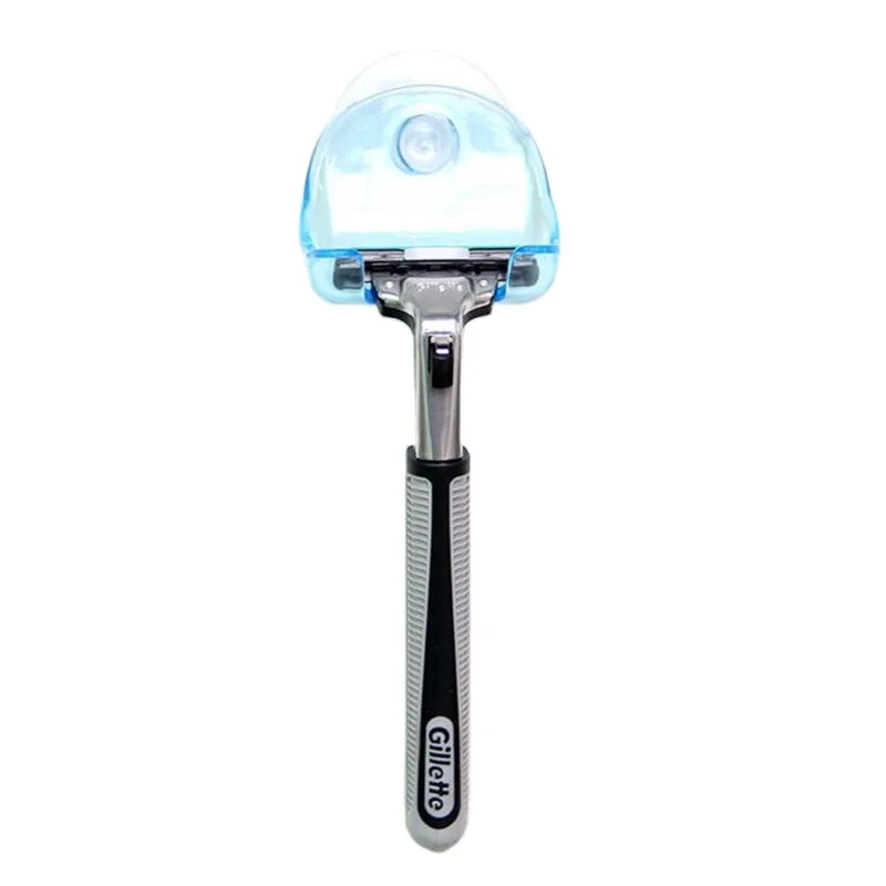 

Men Washable Wall-mounted Bathroom Shaver Holder Shaver Rack Plastic Hair Removal Beauty Tools, Blue