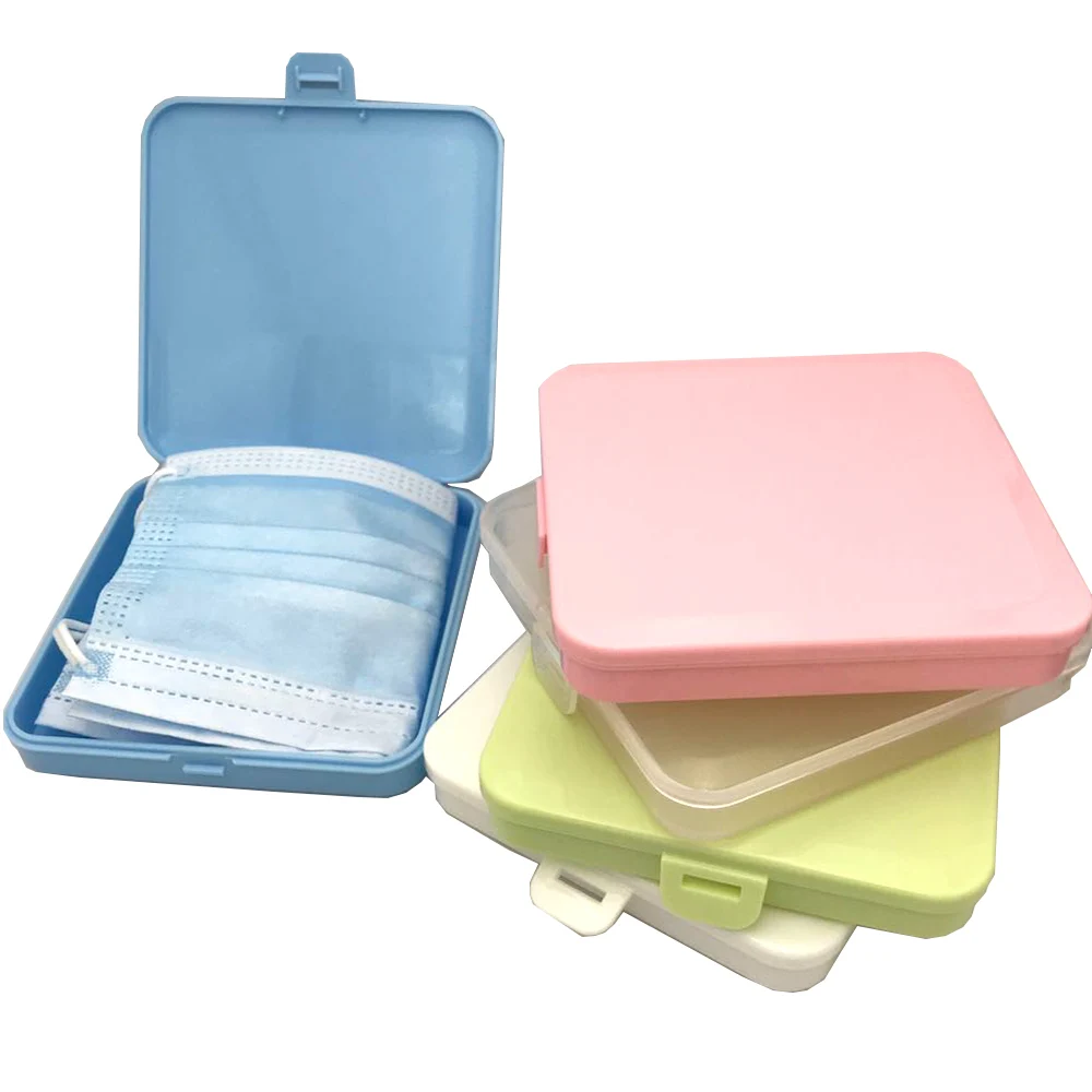 

Portable mini plastic case Storage box PP Plastic face cover case Storage Box for Disposable, Multicolor