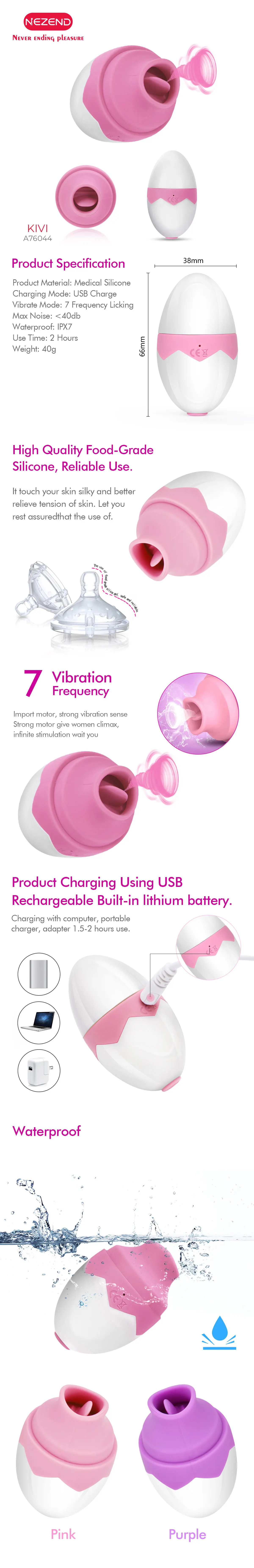 NEZEND Hot Sell USB Rechargeable Silicone Pink Lady Pussy Sex Toys Clit  Women Vagina Ass Licking Egg Mini Magic Tongue Vibrator| Alibaba.com