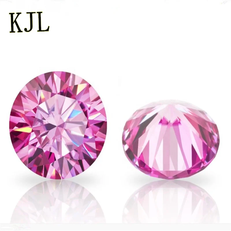 

Manufacturer wholesale Pink color round Brilliant Cut loose moissanite 0.5ct-4ct Fancy color Synthetic moissanite diamonds