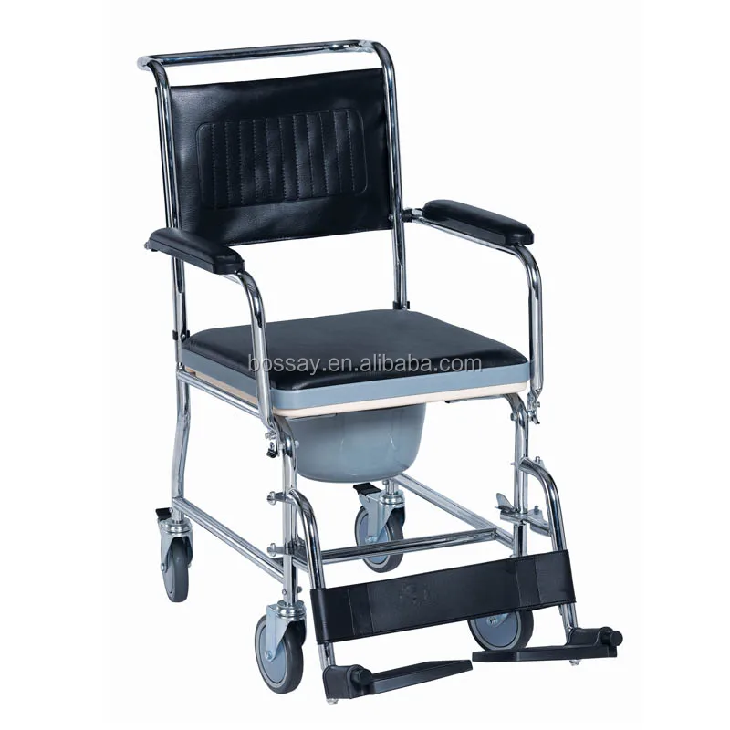 High Quality Backrest Commode Chair With 4 Wheels Buy Commode Chair