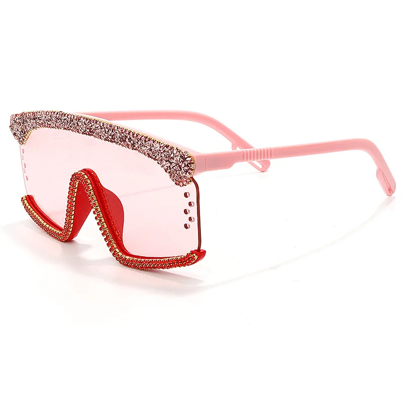

SKYWAY High Quality Vintage Women Female Sunglasses Handmade Diamond Decoration Shiny PC Frame Sun Glasses