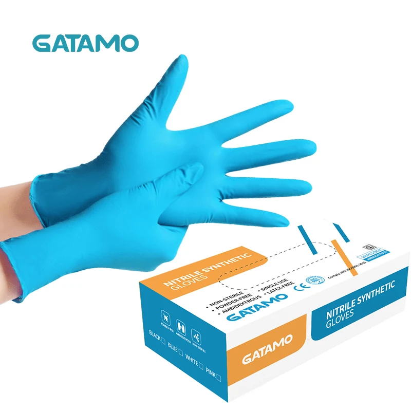 

CB1 nitrile gloves Vinyl blend gloves Powder Free Nitrile Synthetic Blue Blend Gloves
