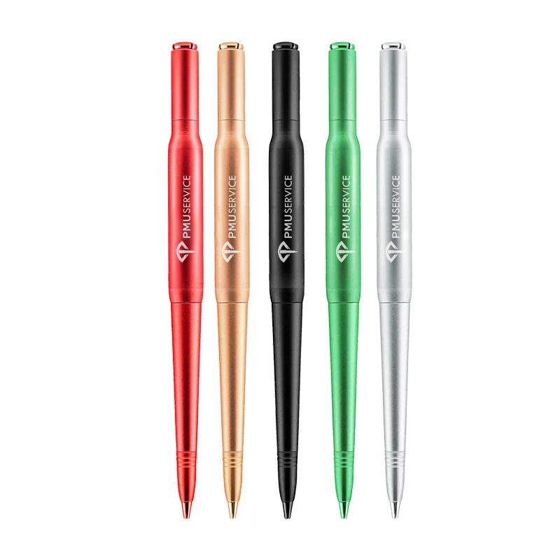 

pmu permanent makeup Handmade tattoo pen machine Aluminum alloy material supports color customization, Black,red,golden,silver,green