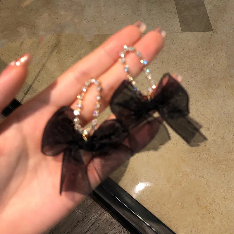 

fashion jewelry trendy black fashion earings crystal