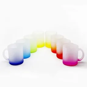 11oZ Sublimation Frosted Gradient Glass Mug