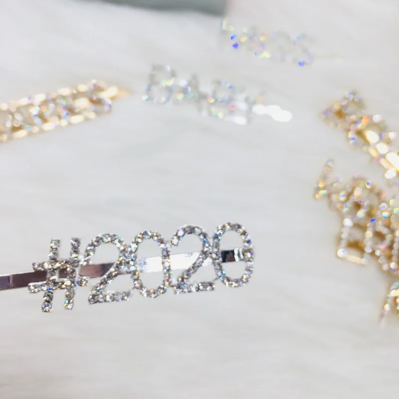 Bling Bling Clips Glitter Rhinestone Clips Gold Silver Glitter For Make