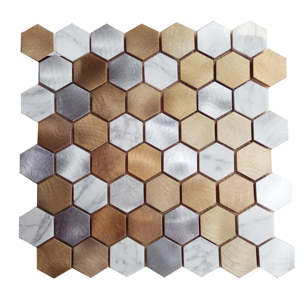 木质设计复合马赛克闪亮铝马赛克