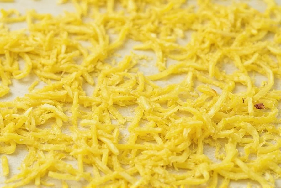 Dried lemon zest in glass jar with label