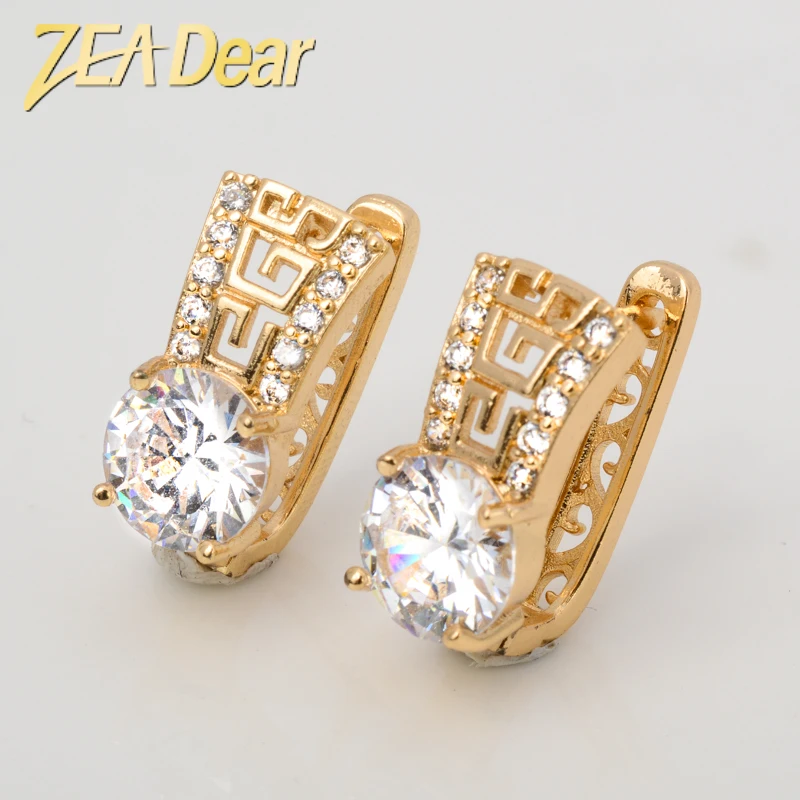 

Fashion Design Amazon Bestseller New 18k Gold Small Hoop CZ Earrings For Women