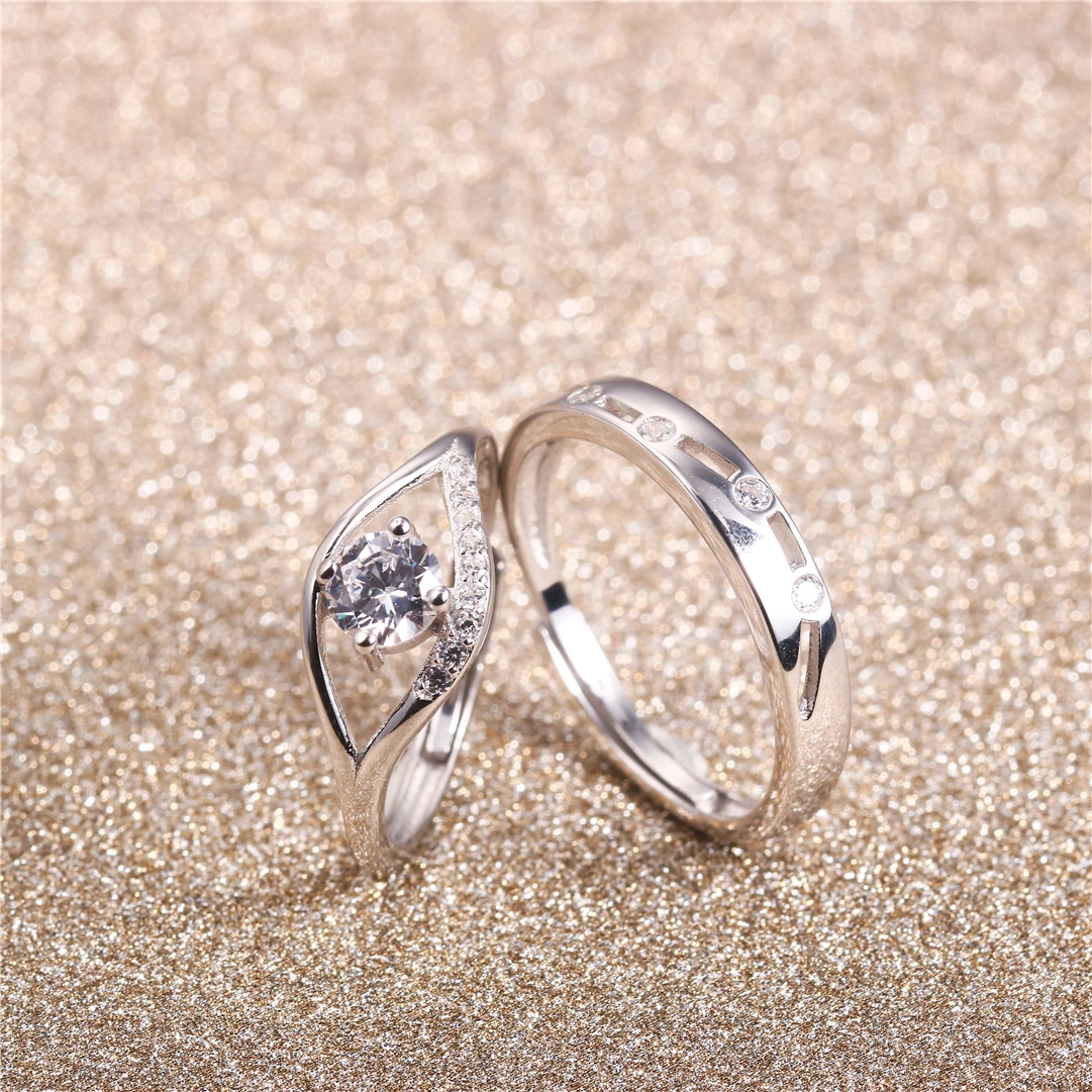 

Tonglin Jewelry New Fashion Design 925 Sterling Silver Cubic Zirconia Couple ring