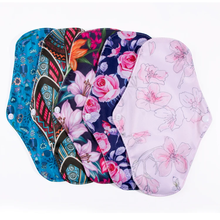 

Sunny Girl Healthy Soft Eco Friendly Bamboo Fiber Organic Cotton Sanitary Pads, Customized printing