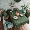 Latest Arrival Christmas Snowflakes Bells Bronzing Tablecloth Wholesale Available in Green Red and White