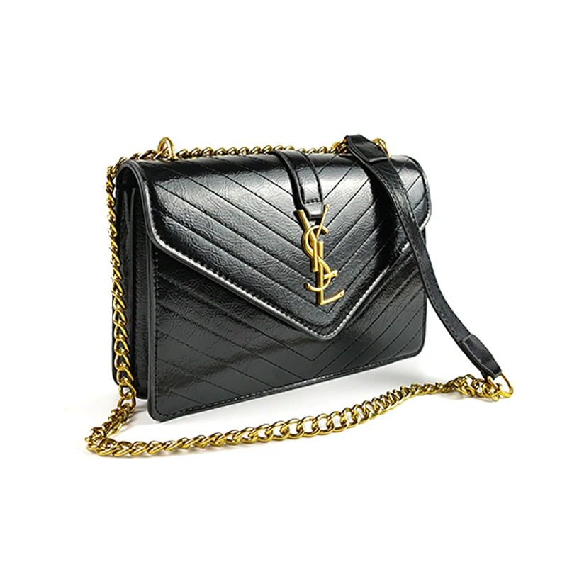 

S fashion lady brand bag pure blackshoulder bag small bag lady leather LL