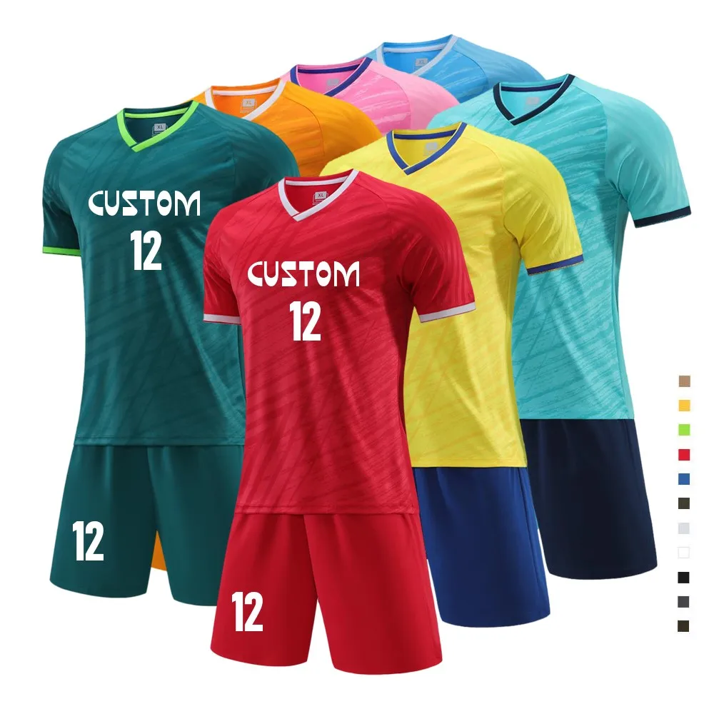 Youth Training Sports Wear Hot Selling Custom Soccer Jersey Uniform Blank Short Sleeve Soccer Shirt Wholesale Football Shirts