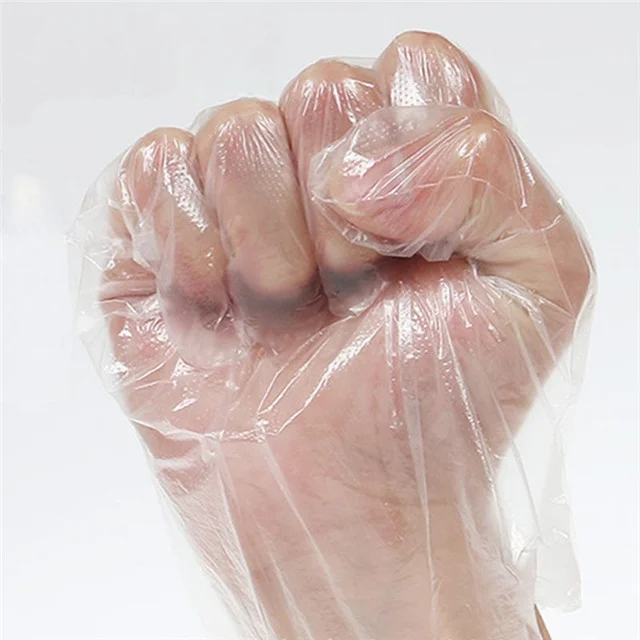 

Plastic Food safe disposable tpe gloves for household cleaning use, Customized