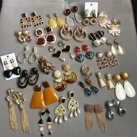 

Kaimei 100 Designs Za 2019 Metal Resin Crystal Drop Earrings Women Boho Trendy Big Long Dangle Statement Earrings for Women