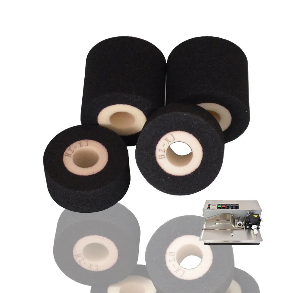 Black Solid Ink Roller Dia36mm Height 16 32mm MY380 Ink Coding Machine for Transfer Printing Hot Melt Roll