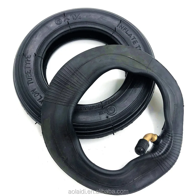 and Inner Tube for Electric & gas Scooter New 6 x 1 1/4 Tire Ribbed Tread 