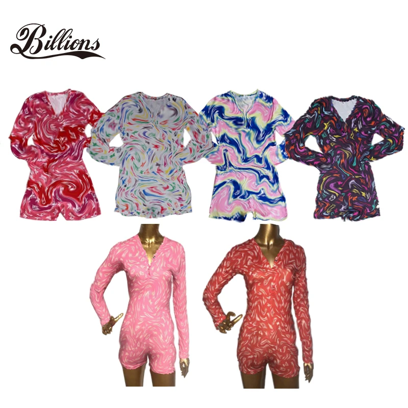 

Short Sleeve Adults Onsies Bodysuits with Bonnet Bulk Adult Ladies Sleepwear Wolesale Custom Butt Flap Onesie Adult for Women