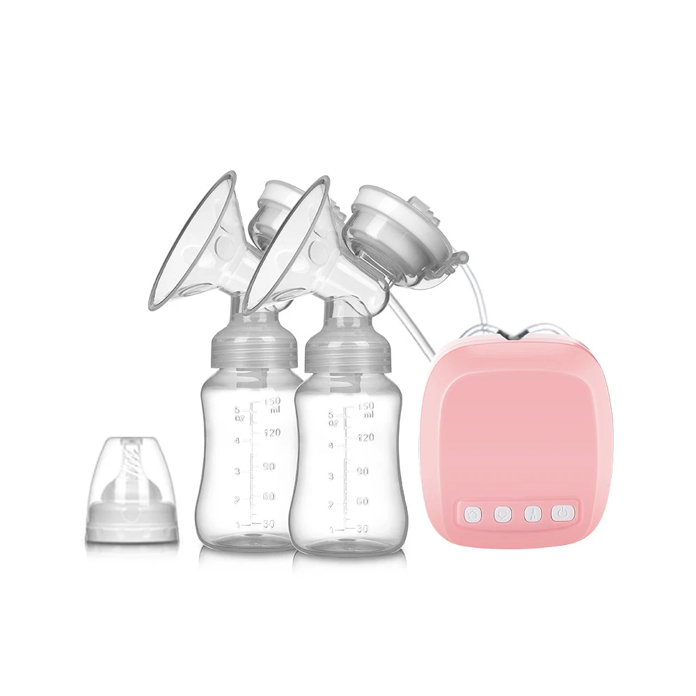 

Hot Sell breast milk extractor Electric high quality breast feeding pump with baby bottle 150ML