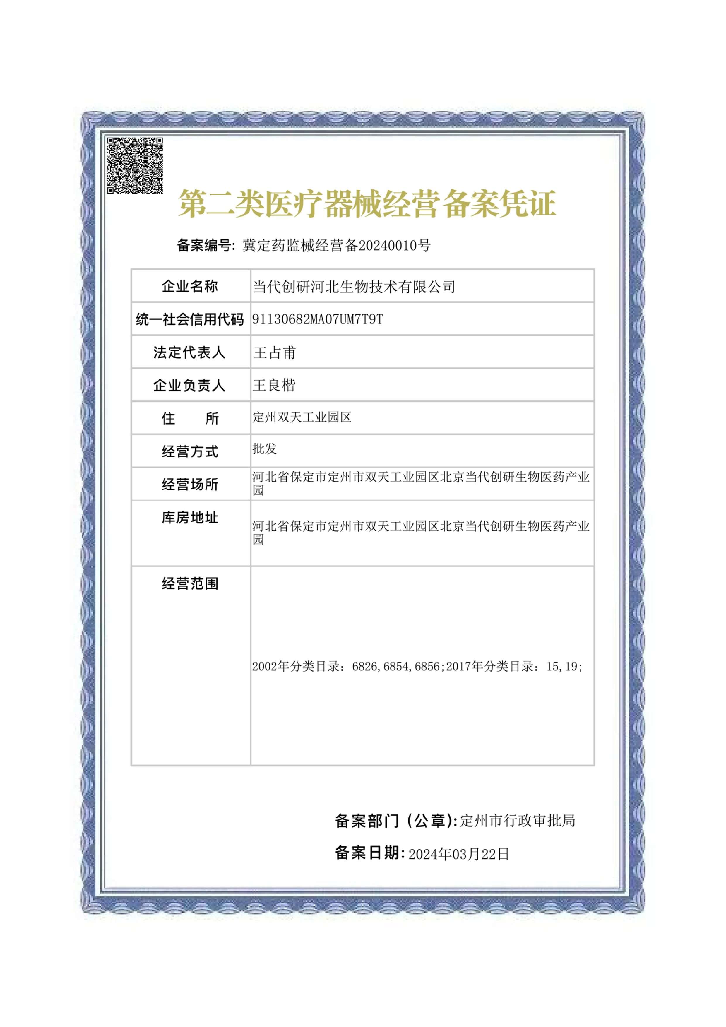 Medical Device Authorization