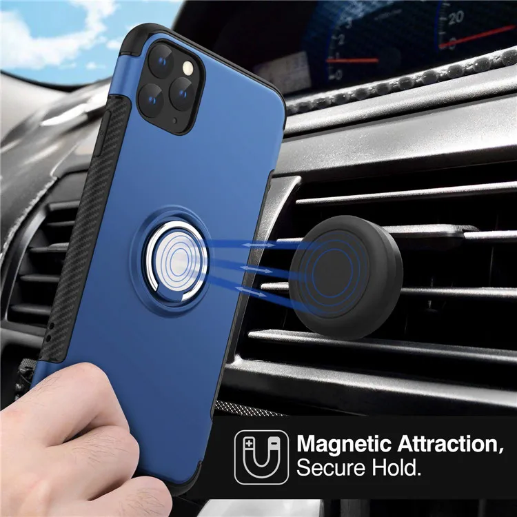 MoKo New arrival shockproof 360 degree rotating ring kickstand cellphone case for iPhone 11 Pro 5.8 inch 2019