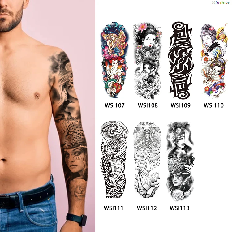 

Wholesale Custom Adult Non-toxic Water Transfer Temporary body tattoo sticker, Cmyk