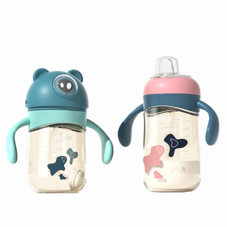 

2021 Hot Sale PPSU Baby Feeding Bottle With Handle For Drinking Water Baby Sippy Cup