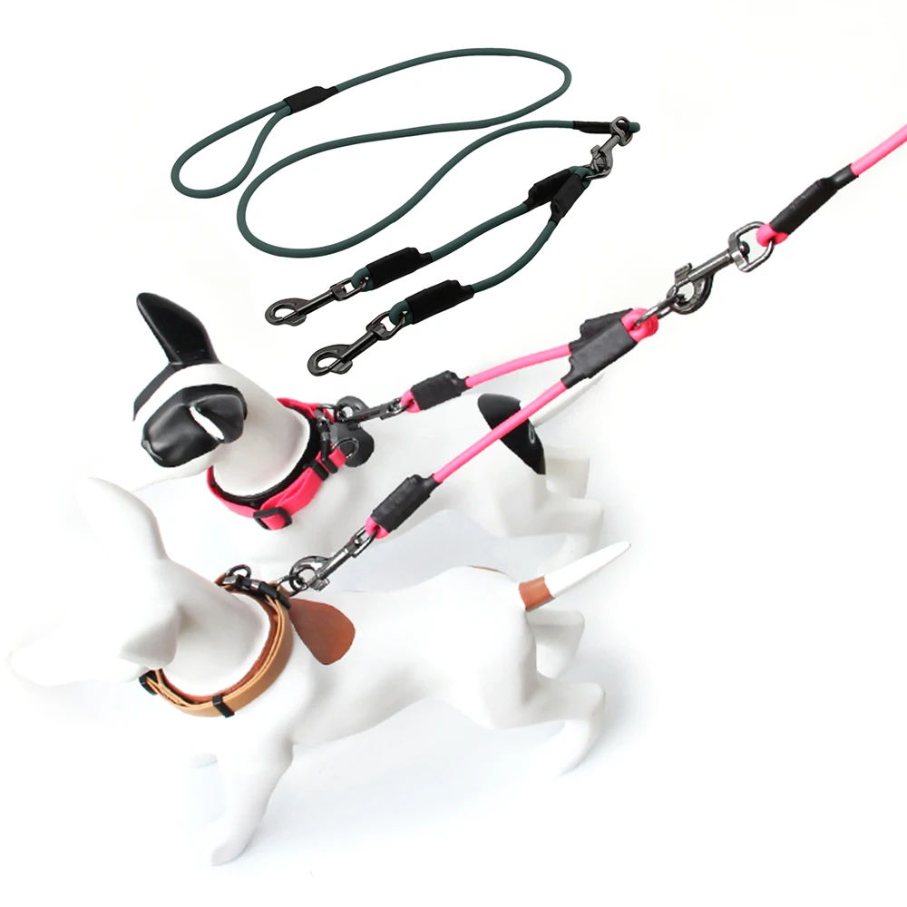 

dogs rope 2021 Evernew Multi-function belt for dog One lead two pet leashes