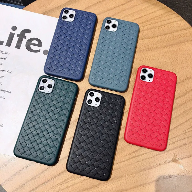 

2020 new design shockproof tpu braided leather mobile phone case for iPhone 11 pro max