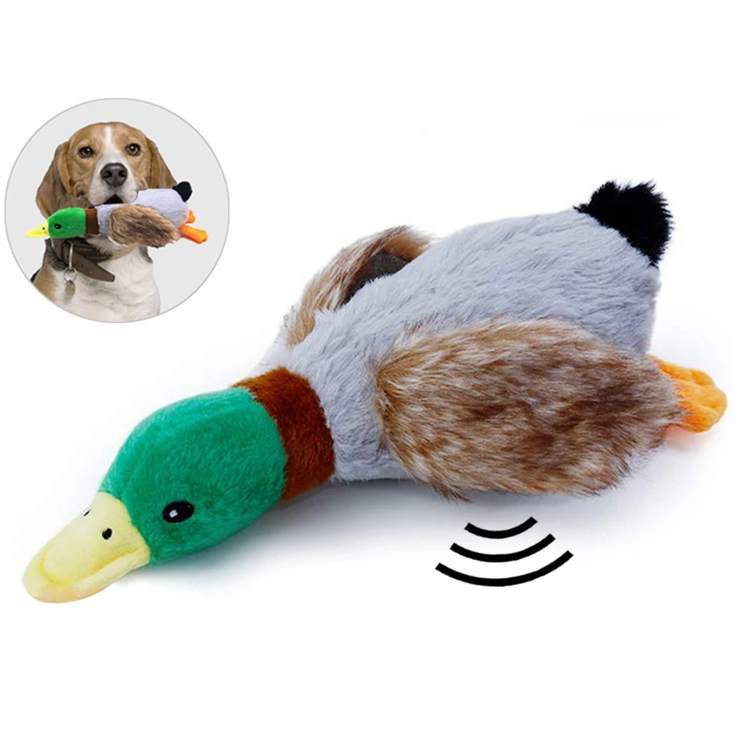 

Factory Price Durable Duck Shape Interactive Teething Chew Squeaky Toy For Large Small Medium Dogs