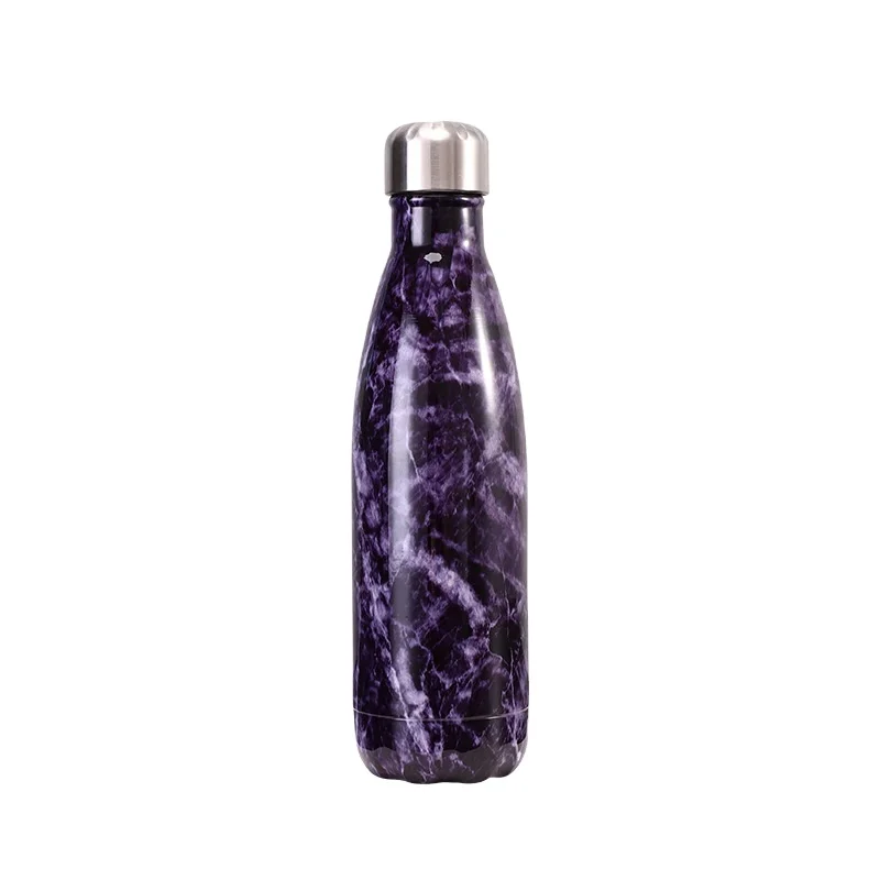 

Creative Marbling Pattern Cola Bottle, Stainless Steel Keep Cold and Warm Water Bottle, Customized color