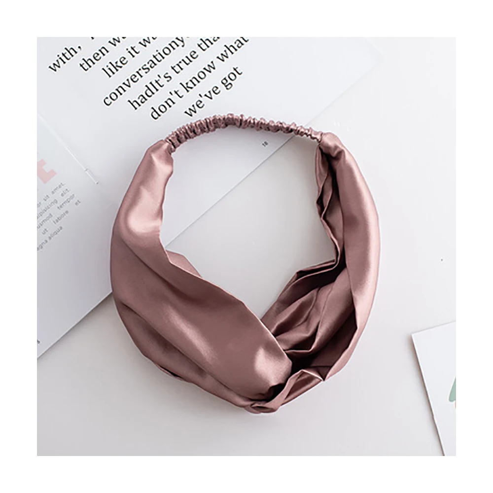 100 Silk Headband Simple Elastic Ribbon Hair Accessories Hair Wrap