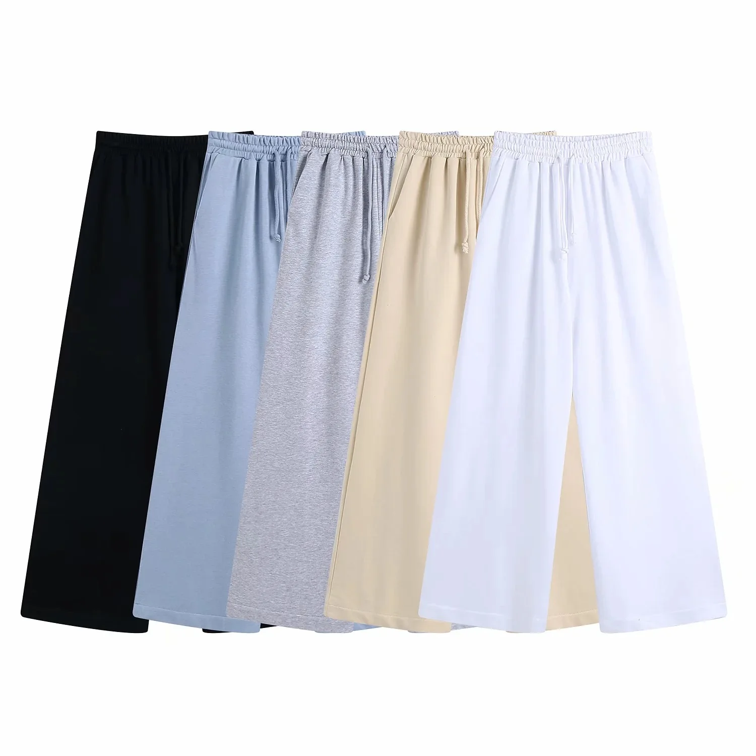 

New Women's Custom Cotton Plus Size Loose Wide Leg Casual Sports Pants & Trousers, Picture