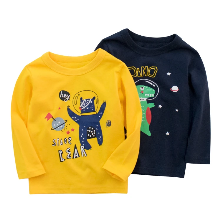 

Wholesale Custom Comfortable Soft Kids Boys Baby Cloth Long Sleeve T Shirt