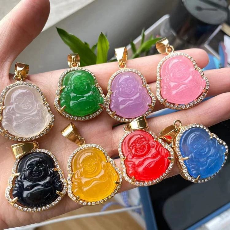 

jialin jewelry 2021 ins wholesale jade buddha necklace pendant, Picture shows
