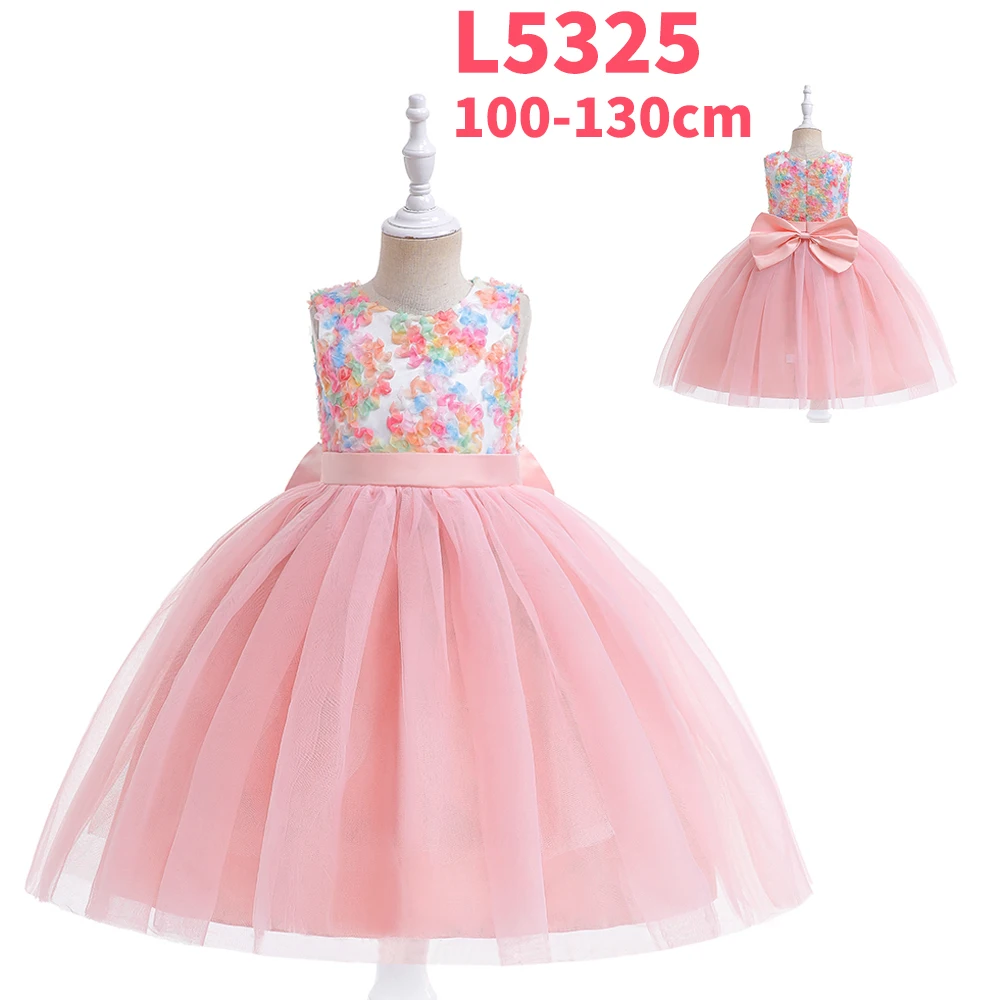 

MQATZ New Arrivals Party Wear Bow Girl Baby girl Dresses Bow Pink Sleeveless Special Dress L5325