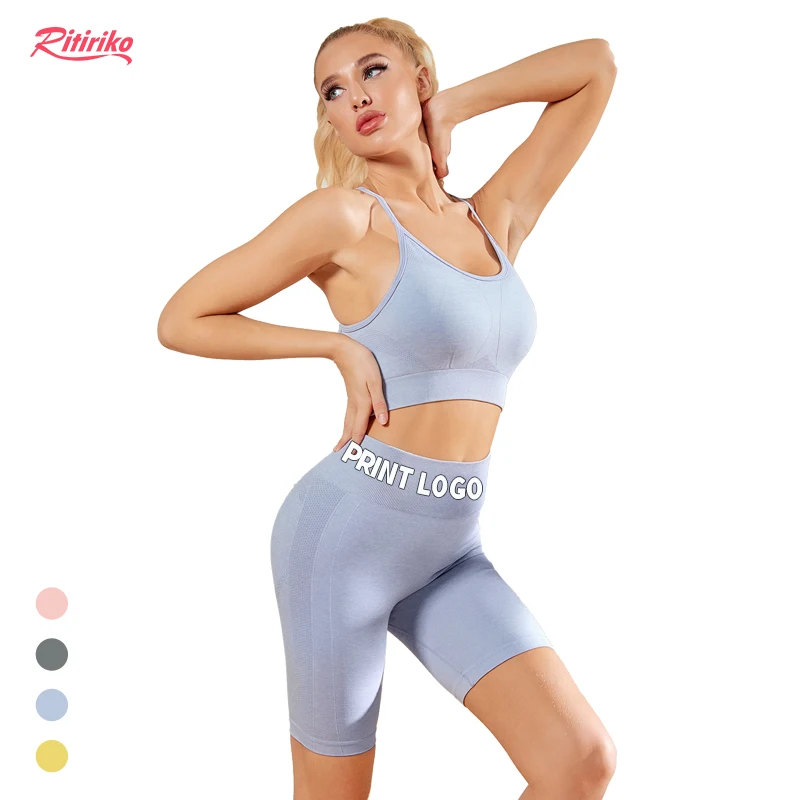 

In Stock Custom Plus Size Sports Ladies Gym Yoga Suit Activewear Workout Clothing Women Active Wear Yoga Set, Pink, yellow, gray, blue