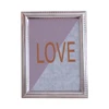 3.5X5'' Simple European rhombic pattern metal photo frame, three-dimensional wide-edge glass photo frame wild decoration