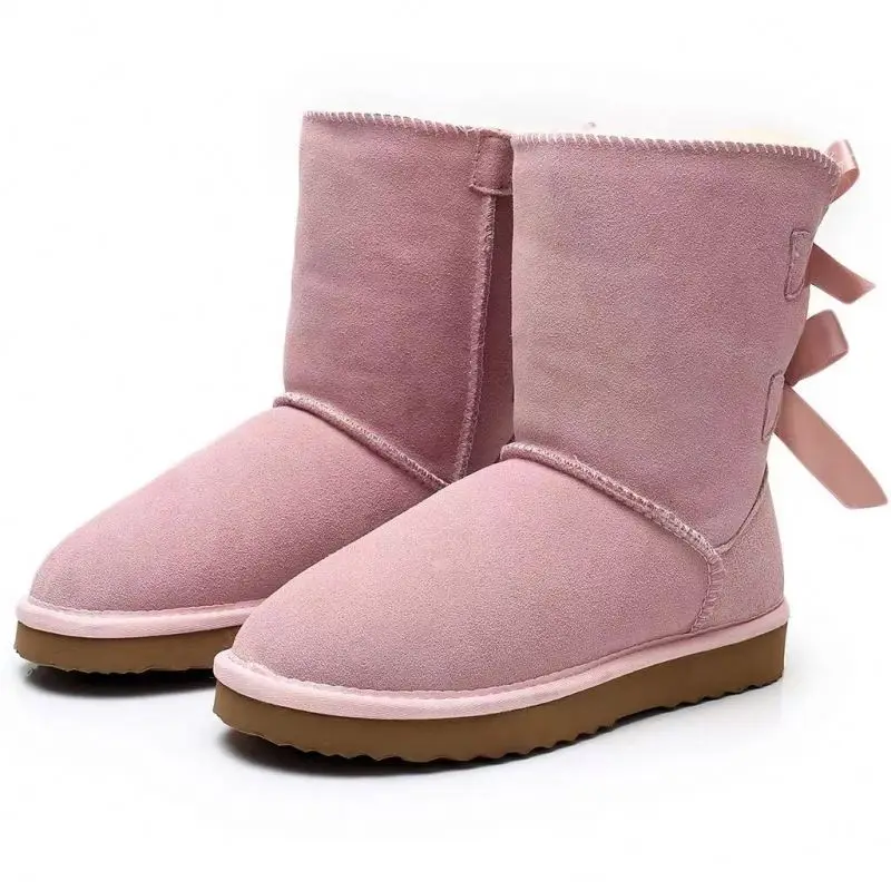 

Grade A high quality sheepskin snow boots wholesale snow boots Wholesale, Black